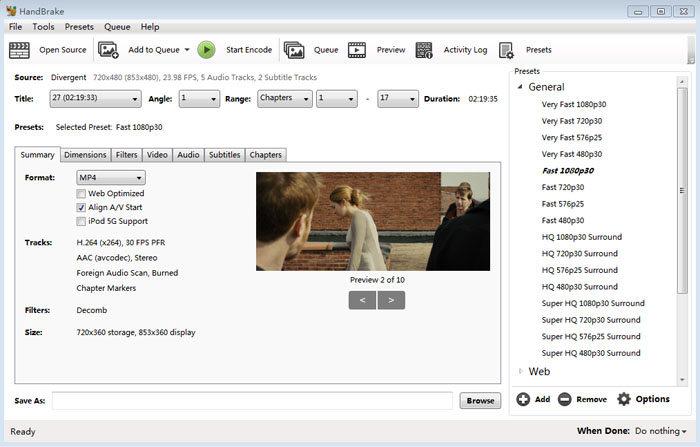 HandBrake DVD Ripper