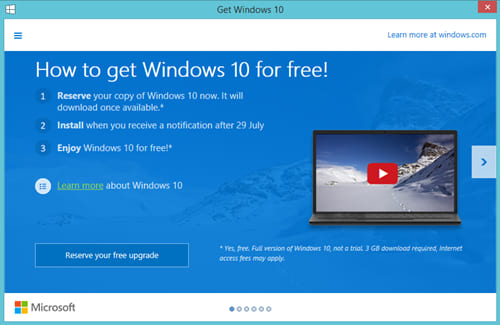 Download Windows 10 Full Version via Windows 10 Reservation