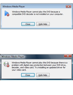windows 10 media player won't play dvd