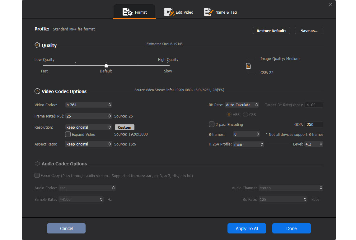 Adjust Parameters