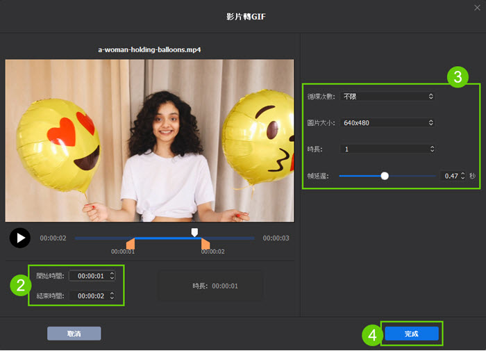 Winxvideo AI 將影片轉換為 GIF